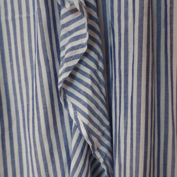 NWOT Naif Soft Blue & White Striped Midi Dress - Picture 7 of 7